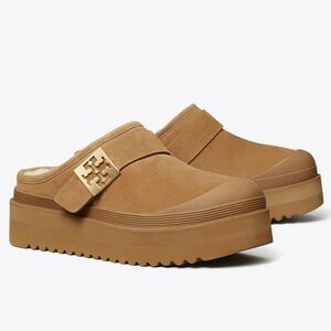 Tory Burch Mellow Shearling Platform Mule